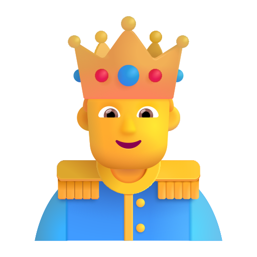 How emoji prince displayed on Microsoft 3D fluent