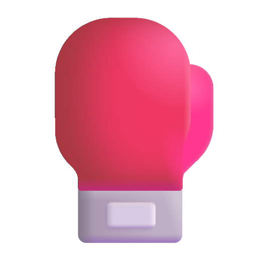 How emoji boxing glove displayed on Microsoft 3D fluent