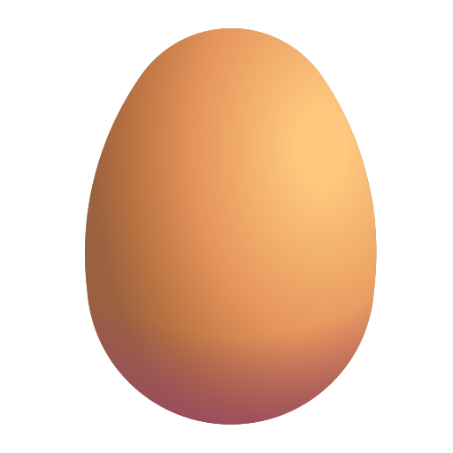 How emoji egg displayed on Microsoft 3D fluent