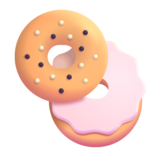 How emoji bagel displayed on Microsoft 3D fluent