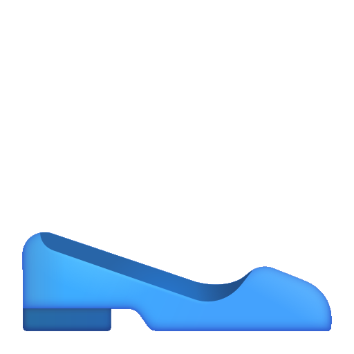 How emoji flat shoe displayed on Microsoft 3D fluent