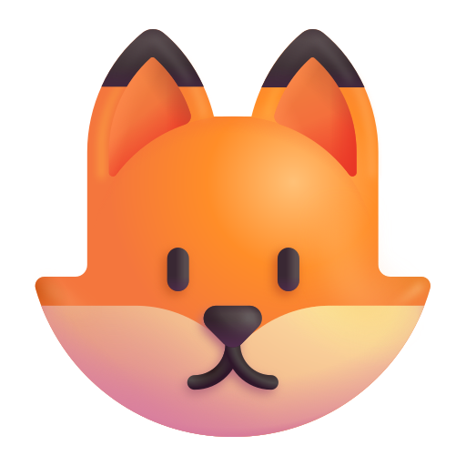 How emoji fox displayed on Microsoft 3D fluent