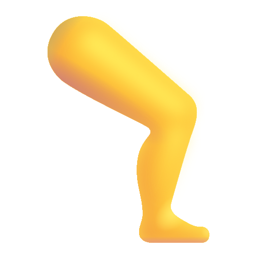 How emoji leg displayed on Microsoft 3D fluent