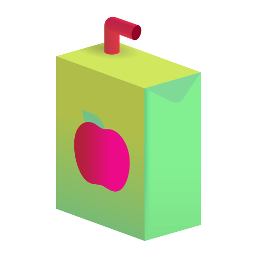 How emoji beverage box displayed on Microsoft 3D fluent