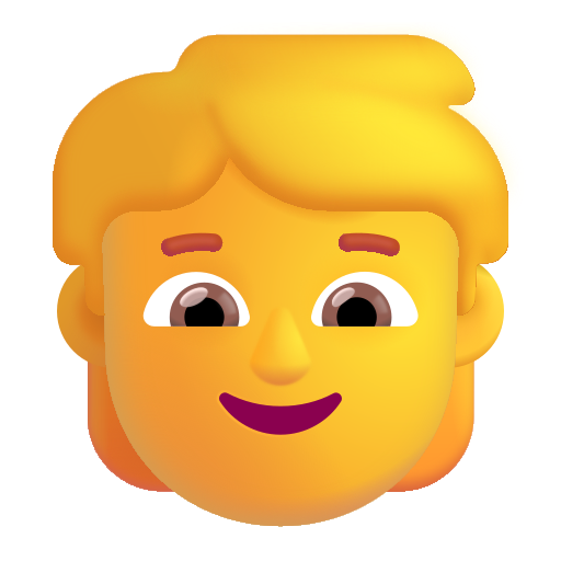 How emoji child displayed on Microsoft 3D fluent