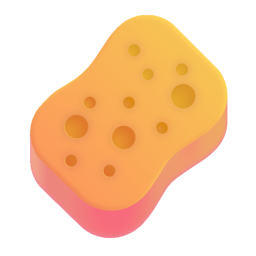 How emoji sponge displayed on Microsoft 3D fluent