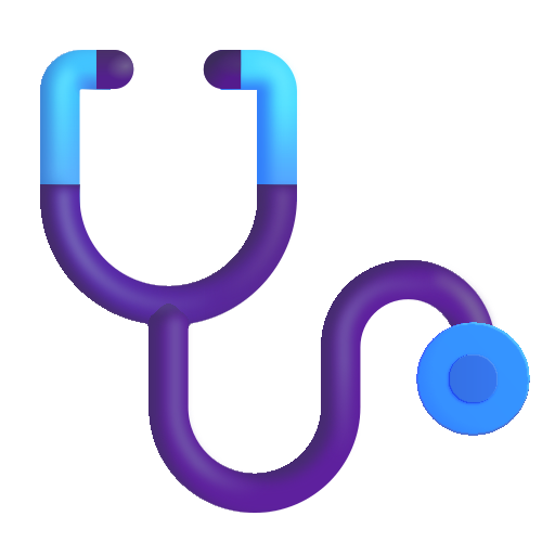 How emoji stethoscope displayed on Microsoft 3D fluent