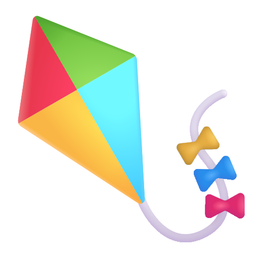 How emoji kite displayed on Microsoft 3D fluent