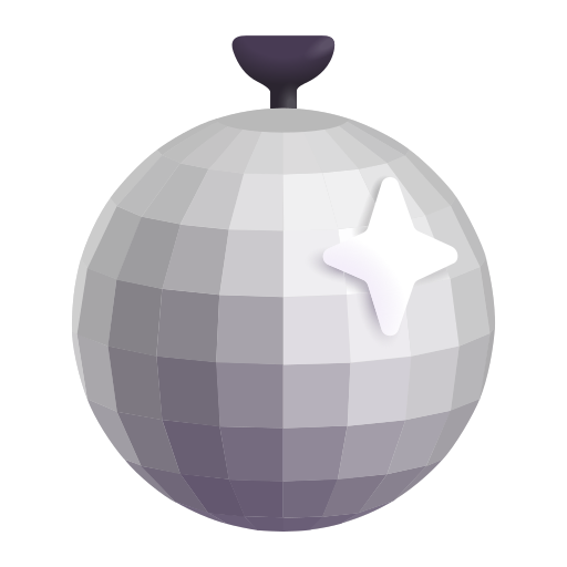 How emoji mirror ball displayed on Microsoft 3D fluent