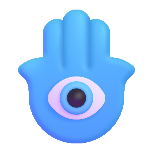 How emoji hamsa displayed on Microsoft 3D fluent