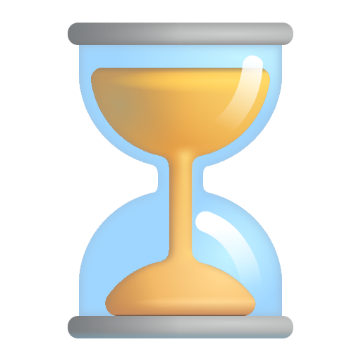 How emoji hourglass not done displayed on Microsoft 3D fluent