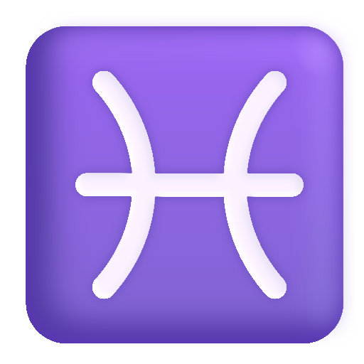 How emoji Pisces displayed on Microsoft 3D fluent