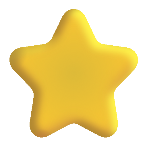 How emoji star displayed on Microsoft 3D fluent