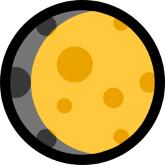 How emoji waxing gibbous moon displayed on Microsoft