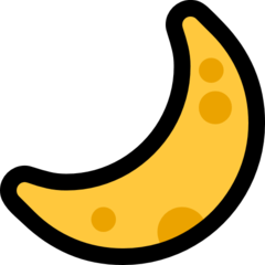 How emoji crescent moon displayed on Microsoft