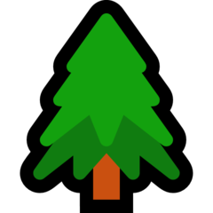 How emoji evergreen tree displayed on Microsoft