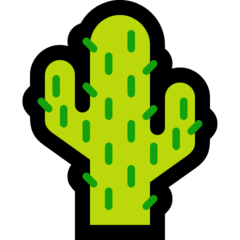 How emoji cactus displayed on Microsoft