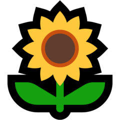 How emoji sunflower displayed on Microsoft