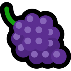 How emoji grapes displayed on Microsoft