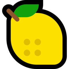 How emoji lemon displayed on Microsoft