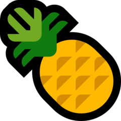 How emoji pineapple displayed on Microsoft