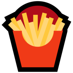 How emoji french fries displayed on Microsoft