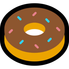 How emoji doughnut displayed on Microsoft