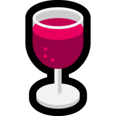 How emoji wine glass displayed on Microsoft