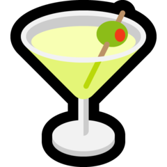 How emoji cocktail glass displayed on Microsoft