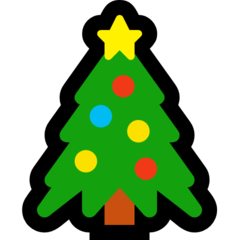 How emoji Christmas tree displayed on Microsoft