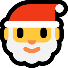 How emoji Santa Claus displayed on Microsoft