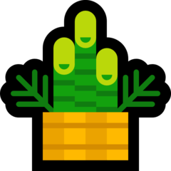 How emoji pine decoration displayed on Microsoft