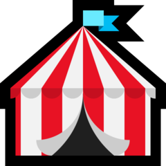 How emoji circus tent displayed on Microsoft