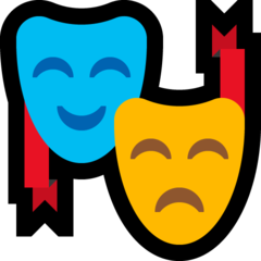 How emoji performing arts displayed on Microsoft