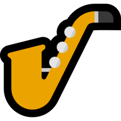 How emoji saxophone displayed on Microsoft