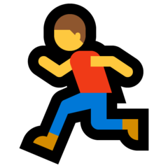 How emoji man running displayed on Microsoft