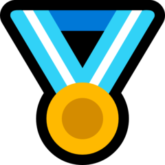 How emoji sports medal displayed on Microsoft