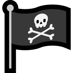 How emoji pirate flag displayed on Microsoft