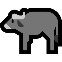 How emoji water buffalo displayed on Microsoft