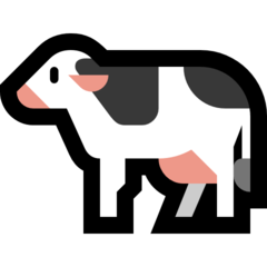 How emoji cow displayed on Microsoft