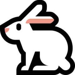 How emoji rabbit displayed on Microsoft