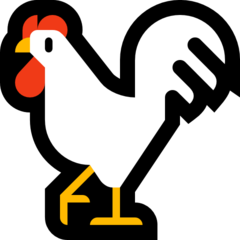 How emoji rooster displayed on Microsoft