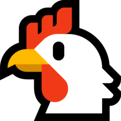 How emoji chicken displayed on Microsoft