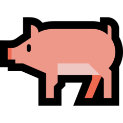 How emoji pig displayed on Microsoft