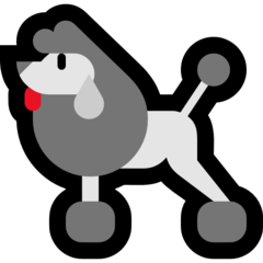 How emoji poodle displayed on Microsoft