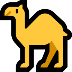 How emoji camel displayed on Microsoft