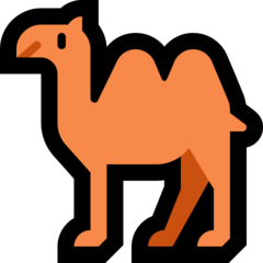 How emoji two-hump camel displayed on Microsoft