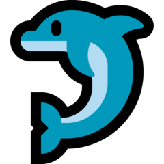 How emoji dolphin displayed on Microsoft