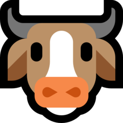 How emoji cow face displayed on Microsoft