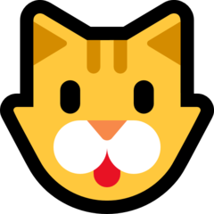 How emoji cat face displayed on Microsoft